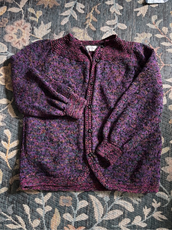 Sandy D’Andradé Sweaters - Vintage Sandy D'Andrade
Multicolor Purple HandKnit Chunky Cardigan